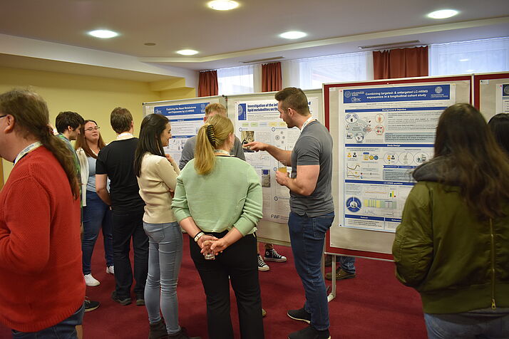 Students at poster session