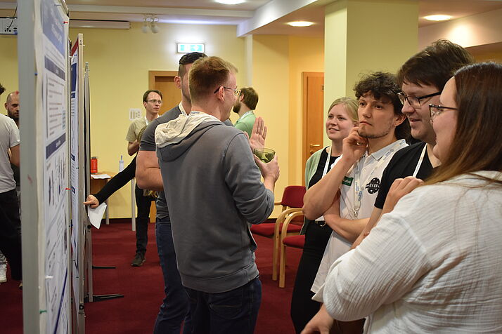 Students at poster session