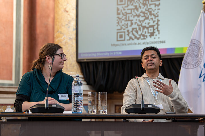 Panel Discussion. From left to right, Lena Lisa, Shantanu Dave